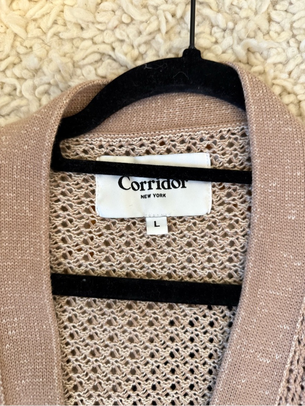 Corridor Taupe/Tab Knit Button-Front Cardigan Sweater - Picture 2 of 2